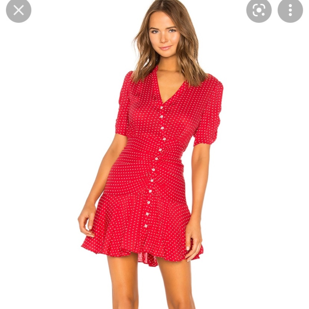 Free People Pippa Red Polka Dot Dress (NWT)